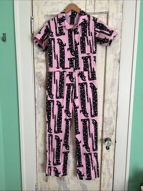NOOWORKS Coveralls in Long Cat print!  Size S